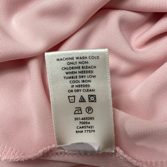 Ann Taylor Soft Pink Long-sleeve V-neck Blouse Size Medium - Picture 9 of 10